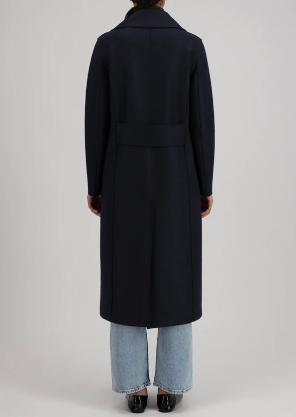 Harris Wharf military coat with golden buttons pressed wool