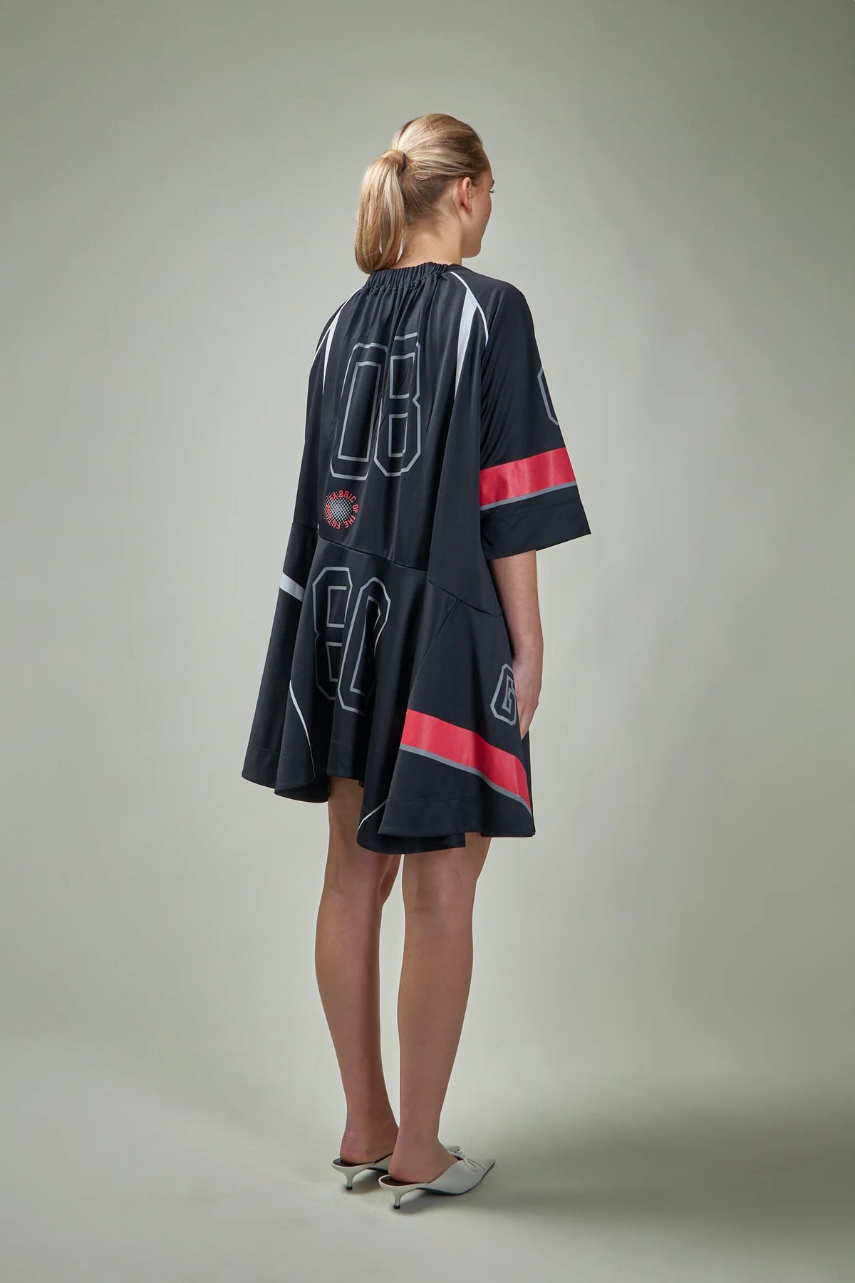 Ganni Future Mesh Oversized Mini Dress