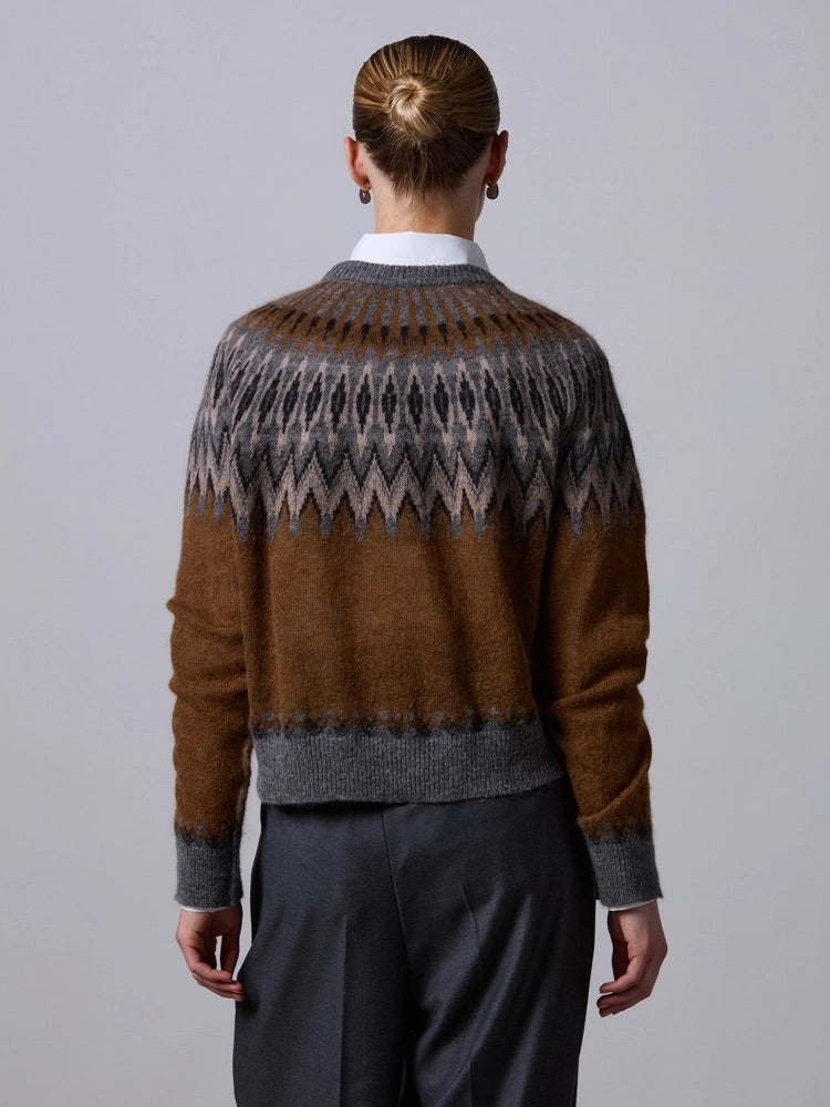 Roberto Collina Cropped Jacquard Sweater