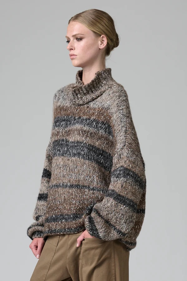 Transit High-necked Oversize Alpaca Knit