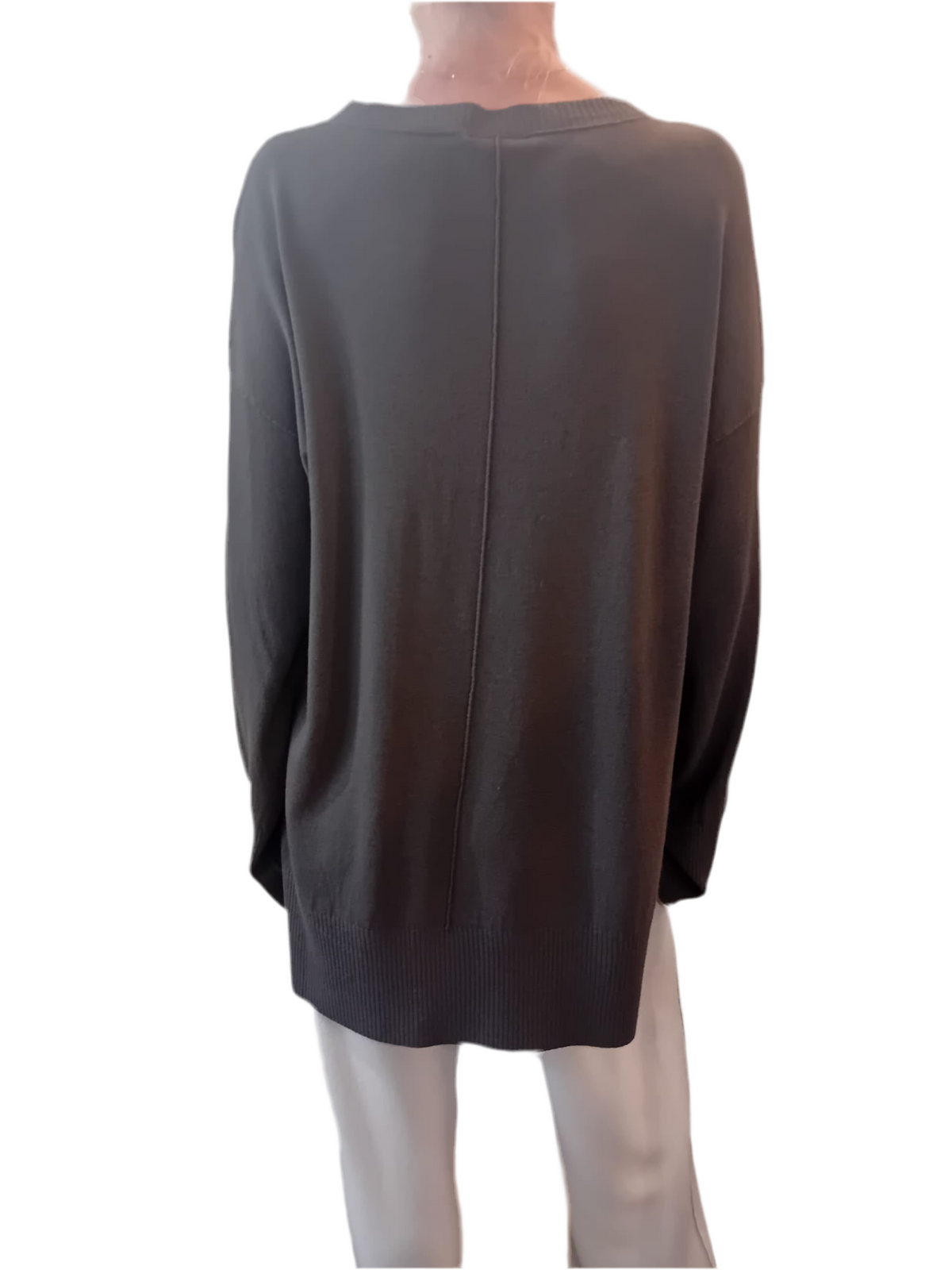Transit Stretch Oversized Knit with Ribbed Inserts