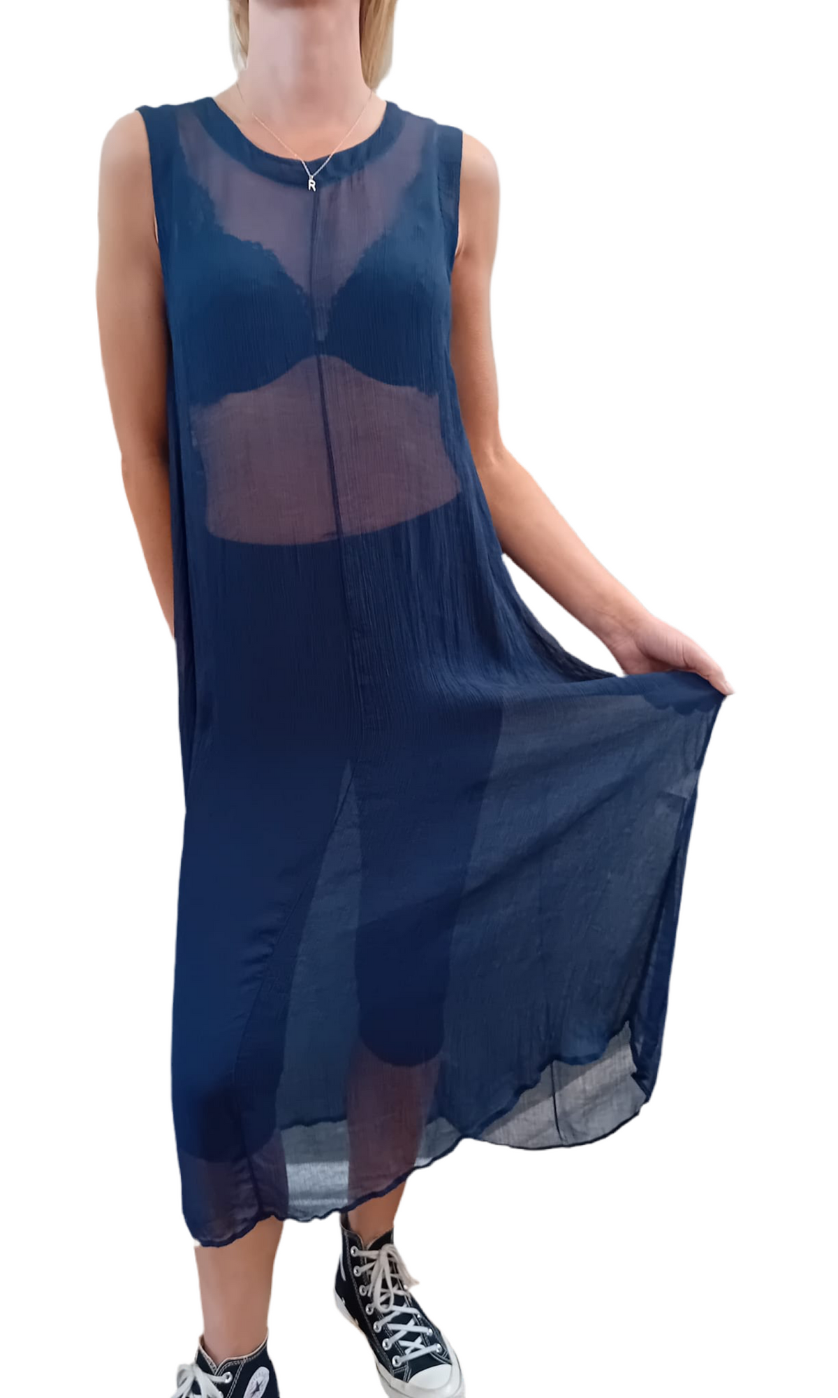 Transit Sleeveness Dress in Crepe