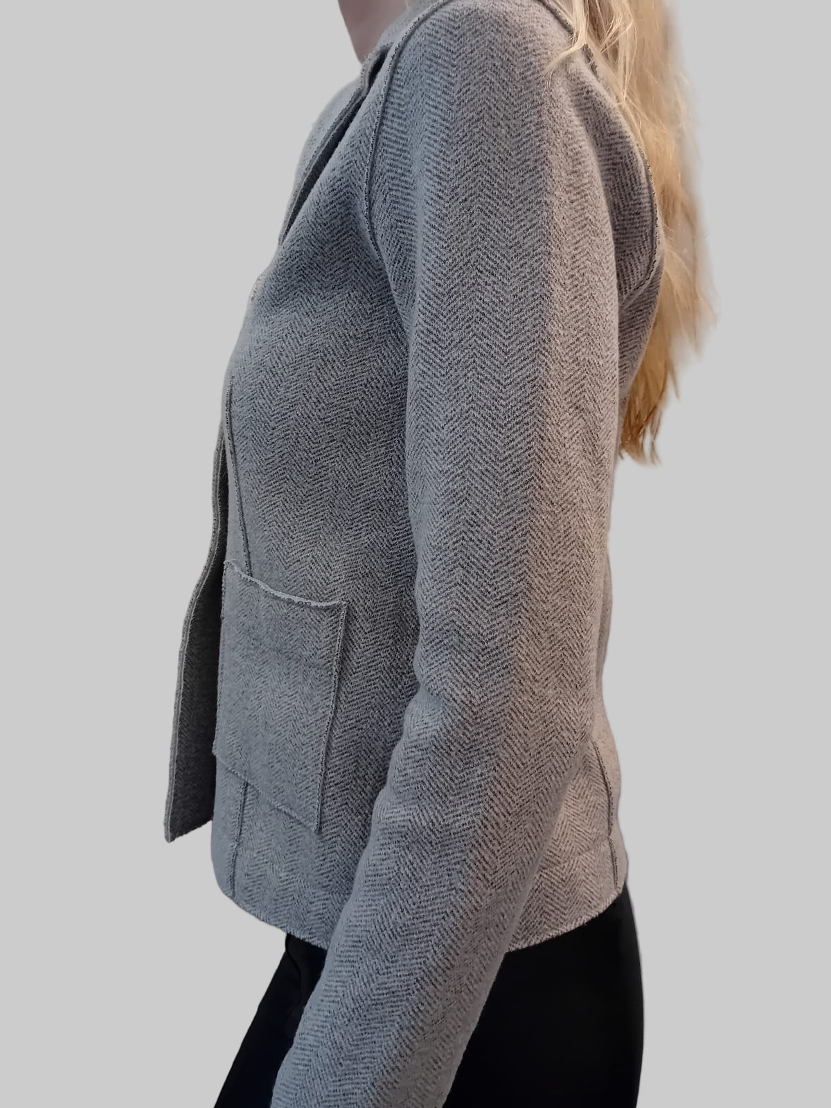 Transit Shaped Knitted Blazer Jacket