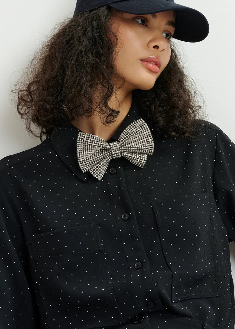 Essentiel Antwerp Halice Rhinestone-Embellished Bow Tie
