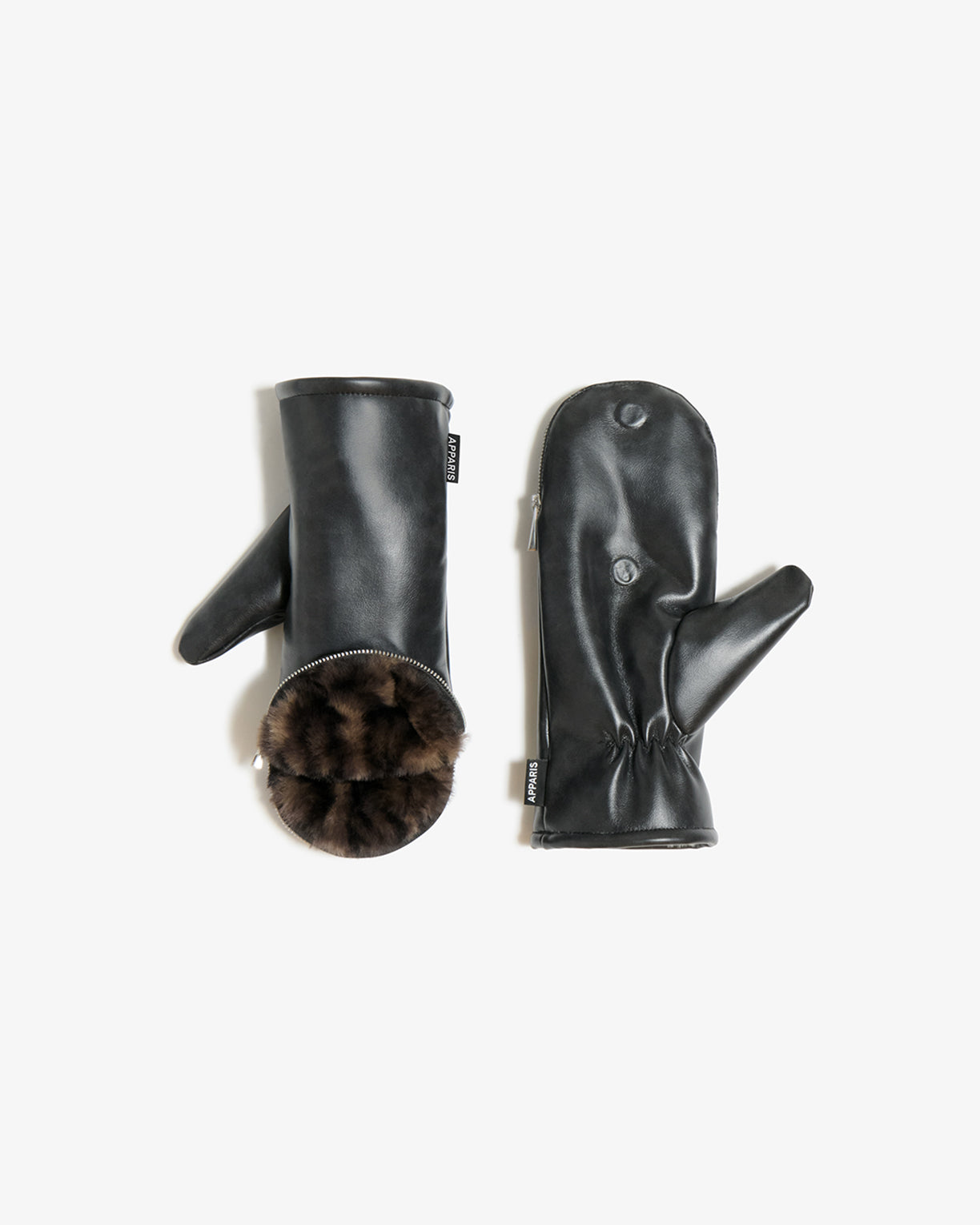Noa Leopard Zipper Gloves