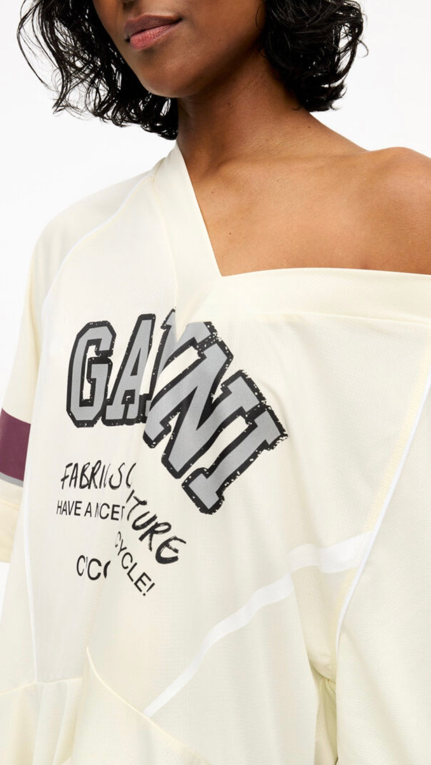 Ganni Future Mesh Oversized Minidress