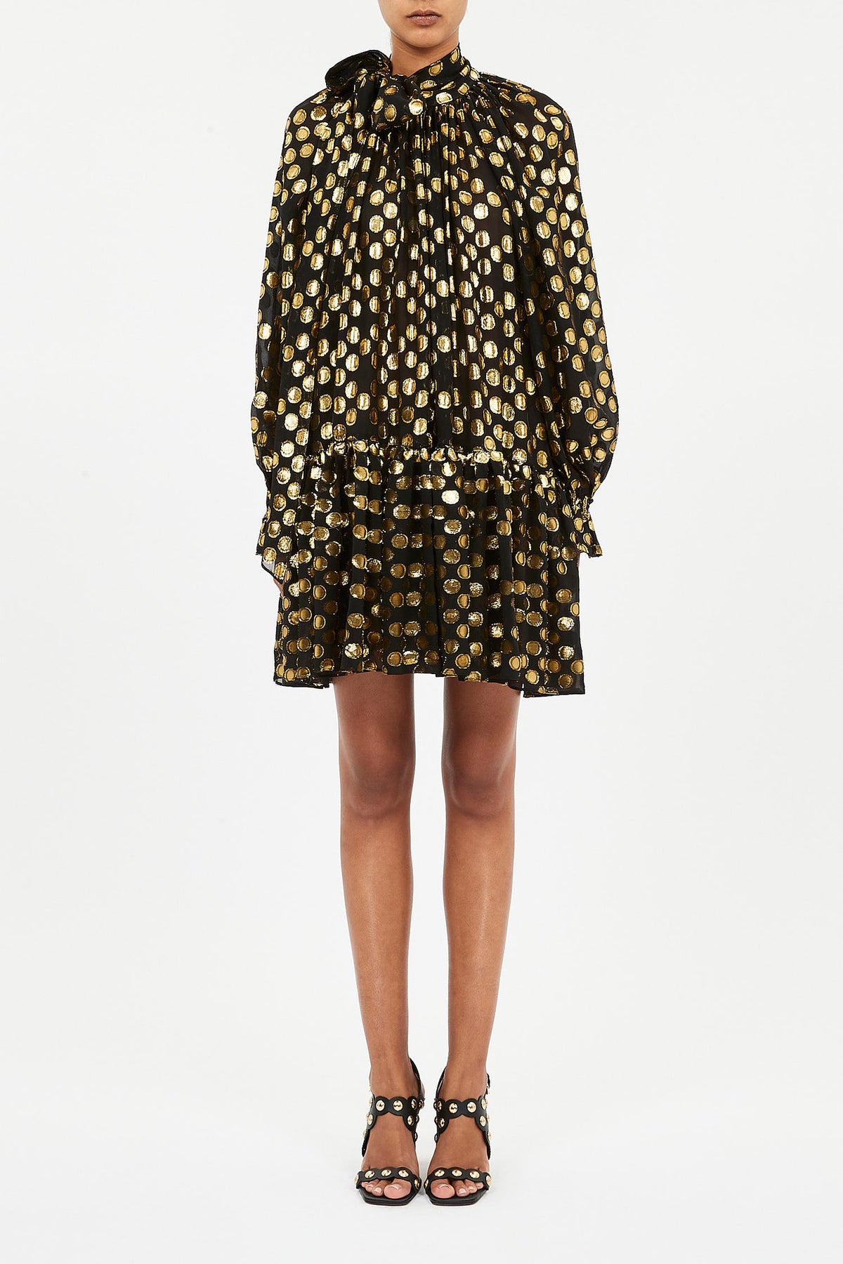 Loretta Silk Long Sleeve Mini Dress