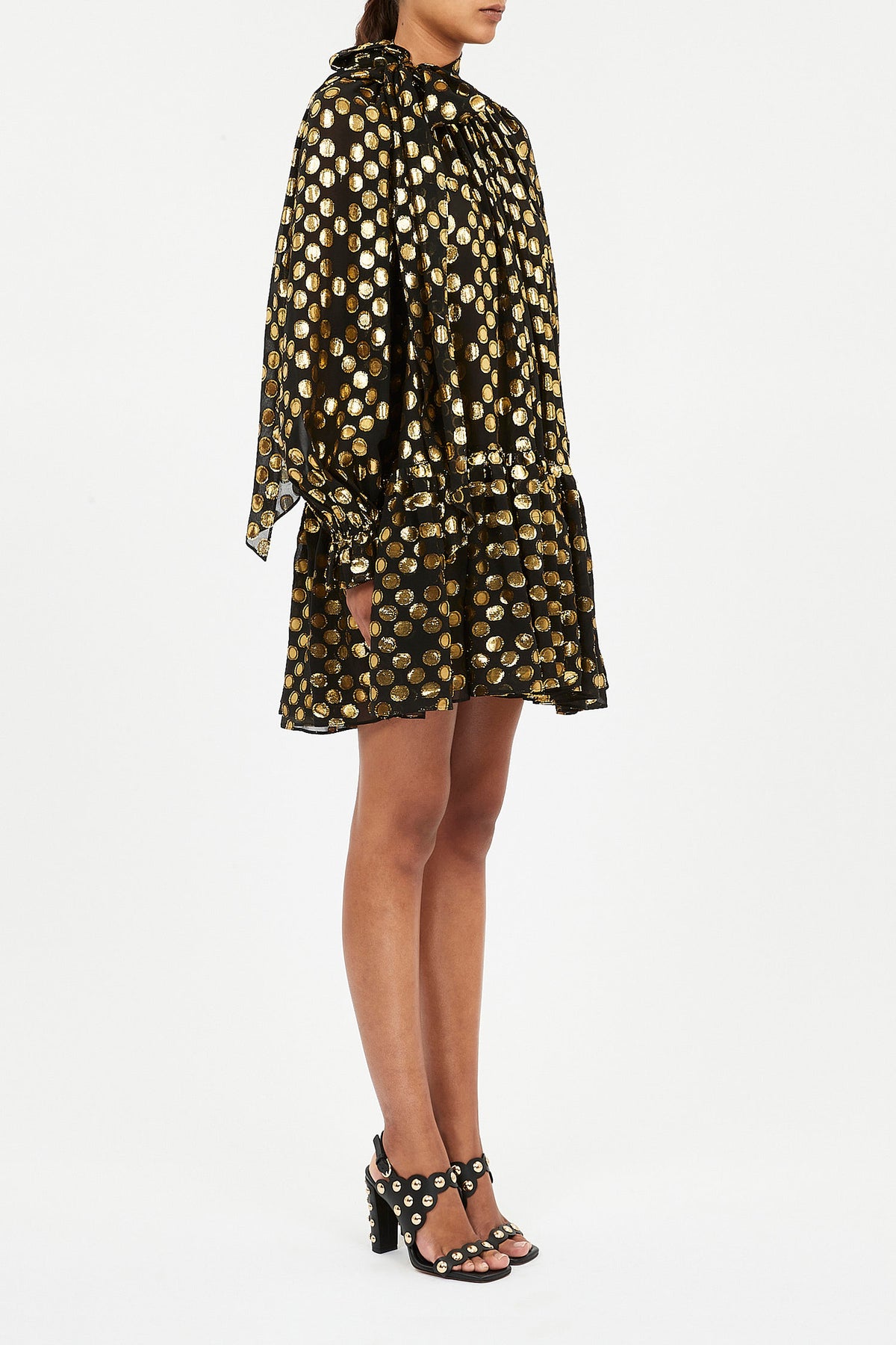 Loretta Silk Long Sleeve Mini Dress