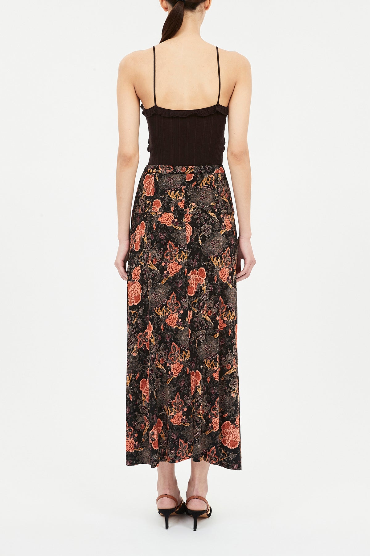 Paola Jersey High Waist Midi Skirt