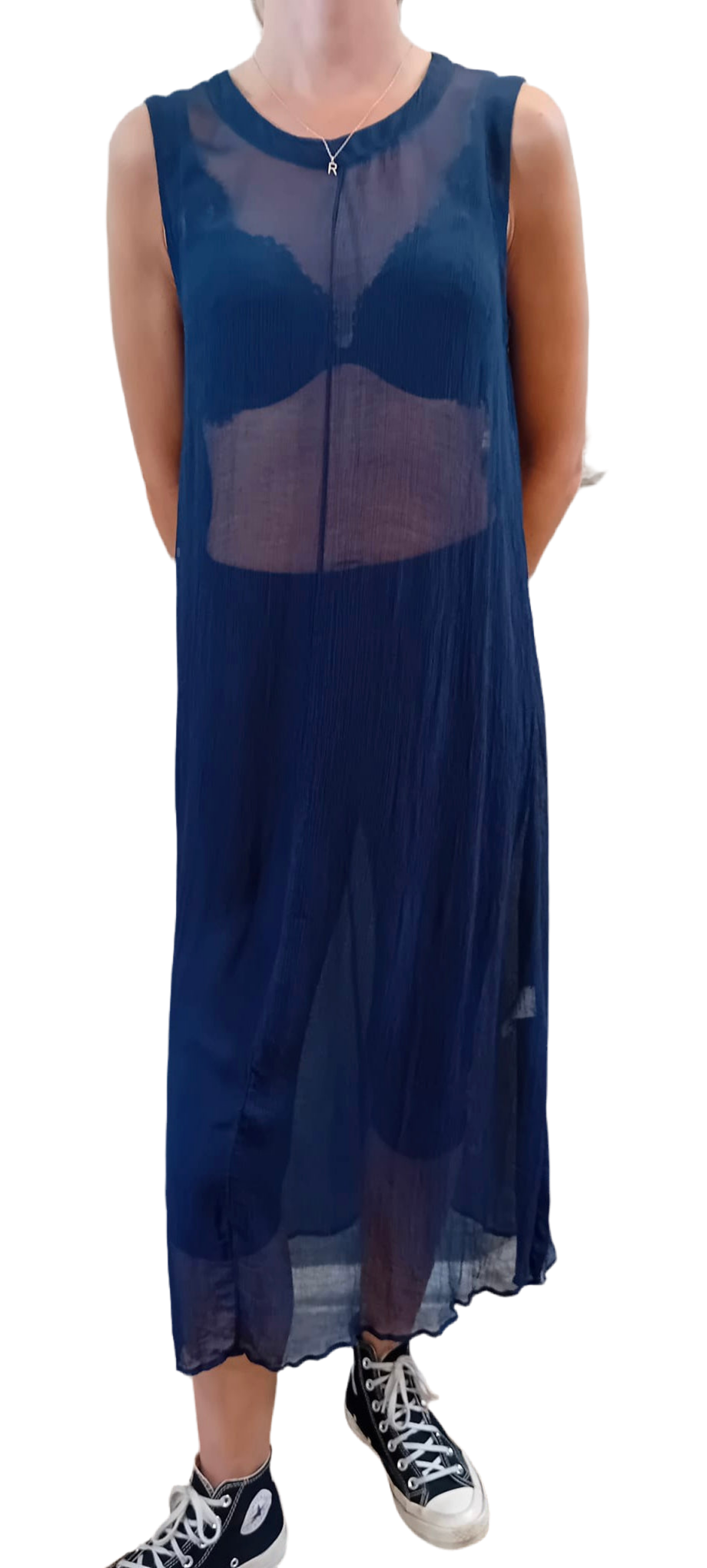 Transit Sleeveness Dress in Crepe