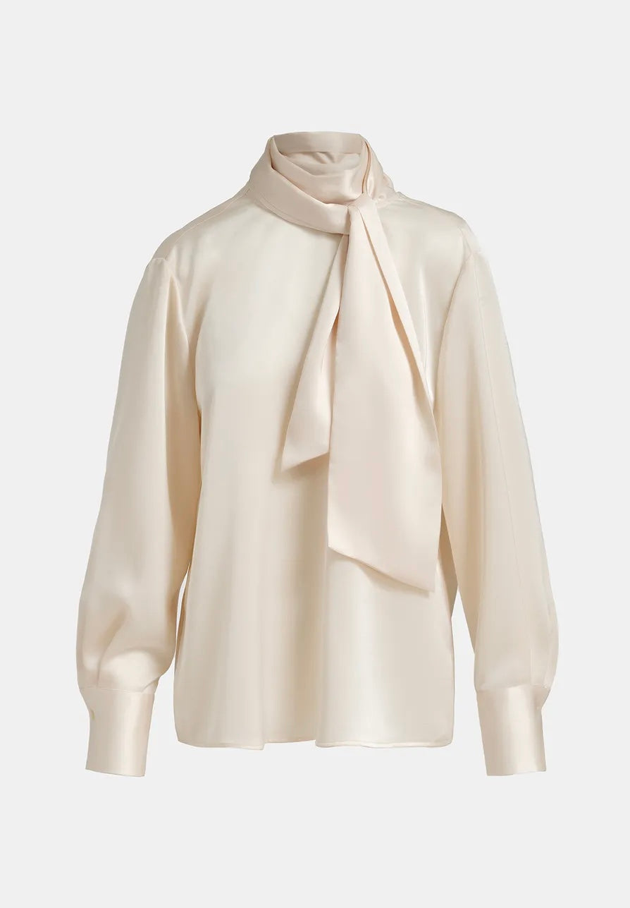 Essentiel Antwerp Esatin Pussy-Bow Top