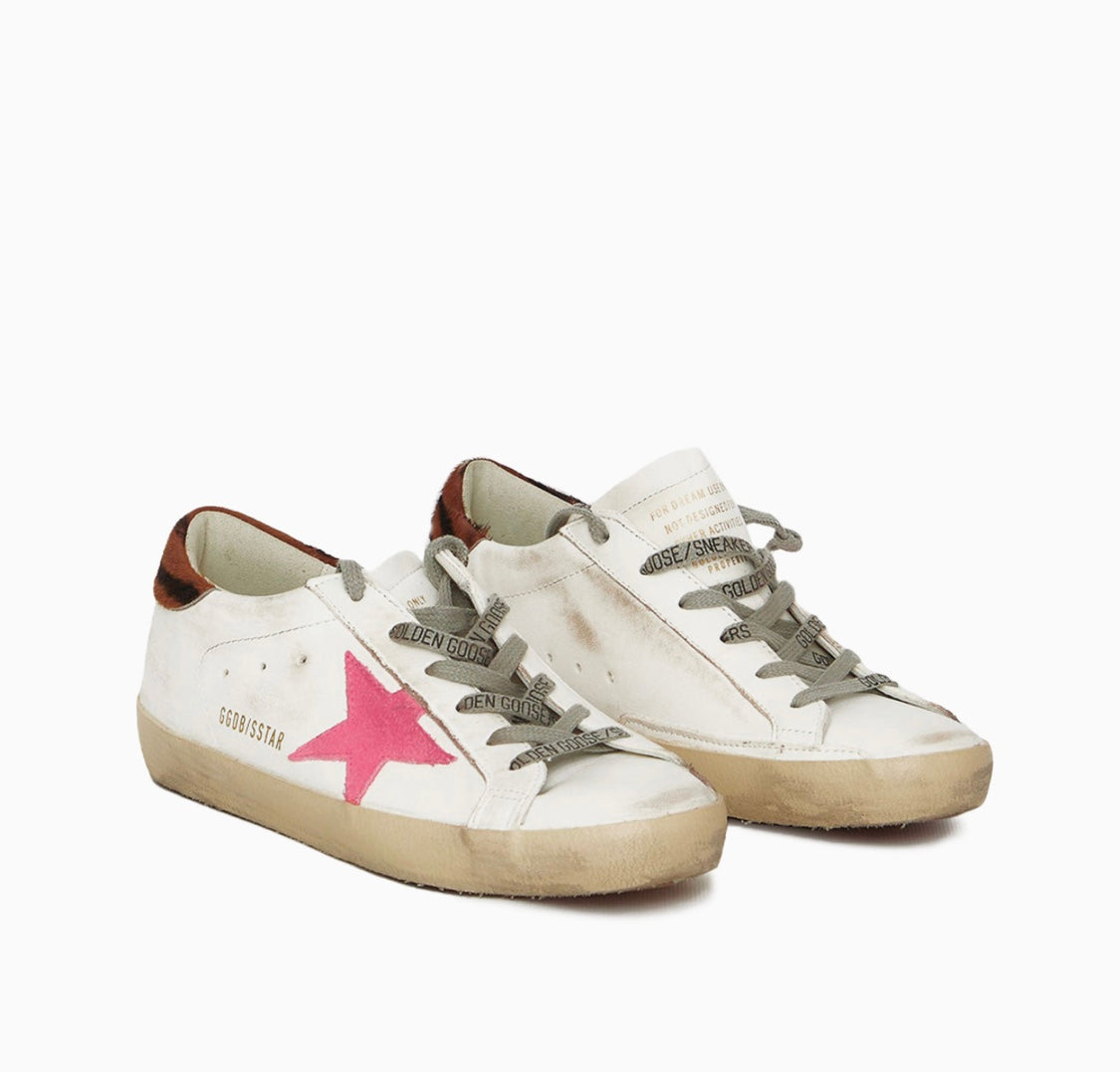 Golden Goose Super-Star Nappa Upper Suede Star Zebra Horsy Talon