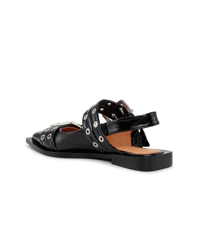 GANNI Chunky Buckle Ballerina