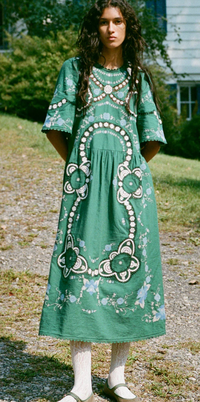 Sea NYC Vesna Embroidery S/SLV Dress