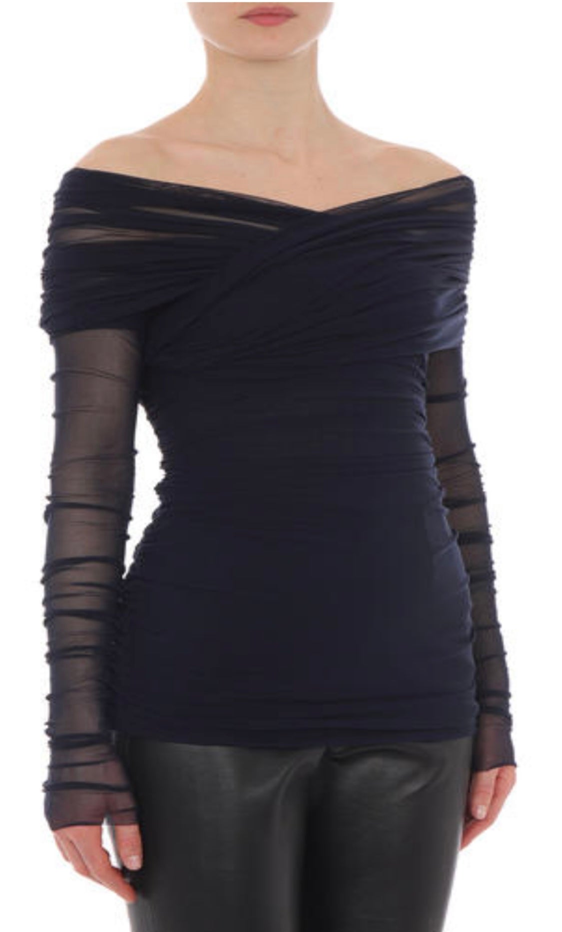 Philosophy Stretch Tulle Blouse