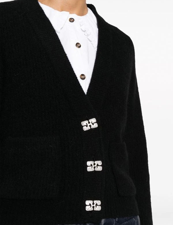 Ganni Soft Wool Cardigan Solid
