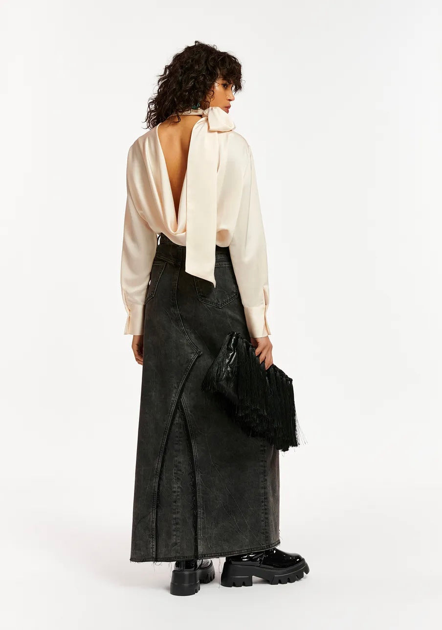 Essentiel Antwerp Esatin Pussy-Bow Top