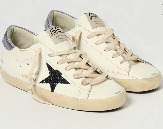Golden Goose Superstar White Black Glicine