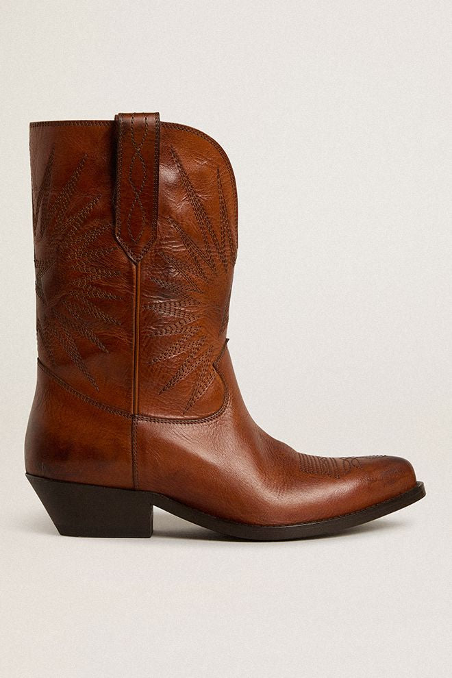 WISH STAR LOW WITH EMBROIDERIES LEATHER UPPER