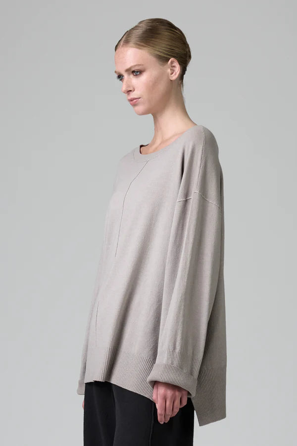 Transit Stretch Oversize Knit with Boat Neckline