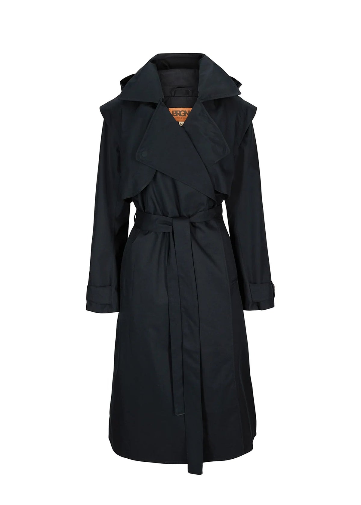 BRGN REGNDRAPE TRENCH COAT