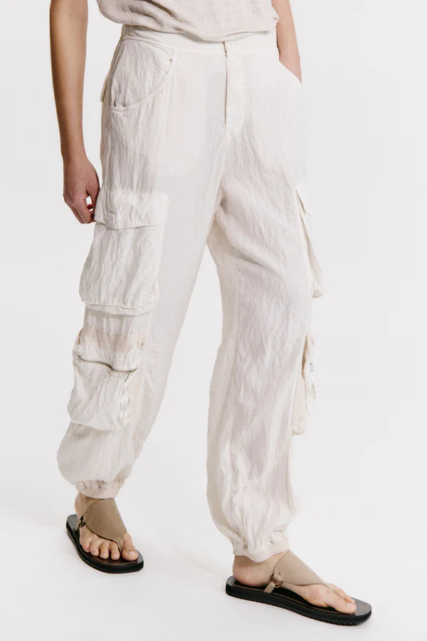 Transit Silk-Blend Multi-Pocket Cargo Trousers