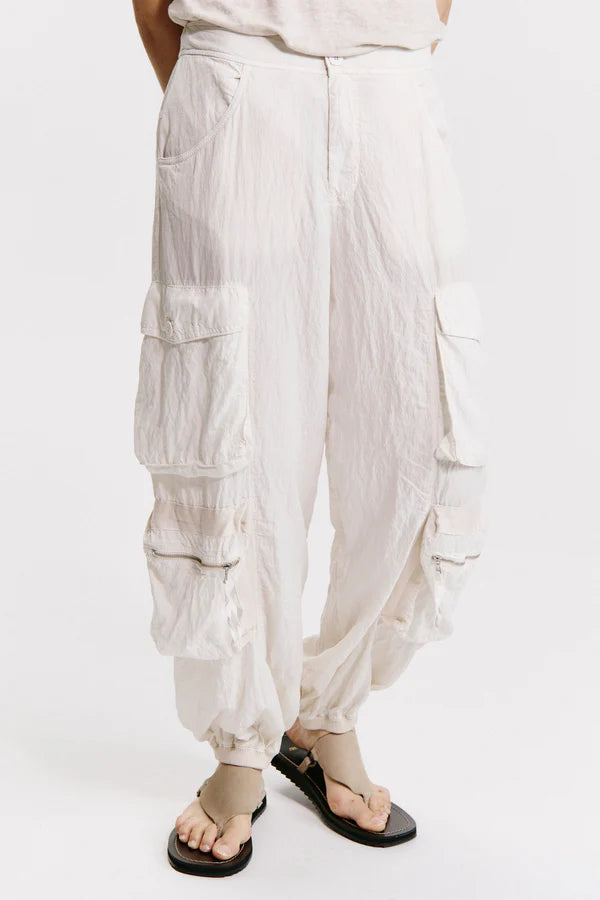 Transit Silk-Blend Multi-Pocket Cargo Trousers