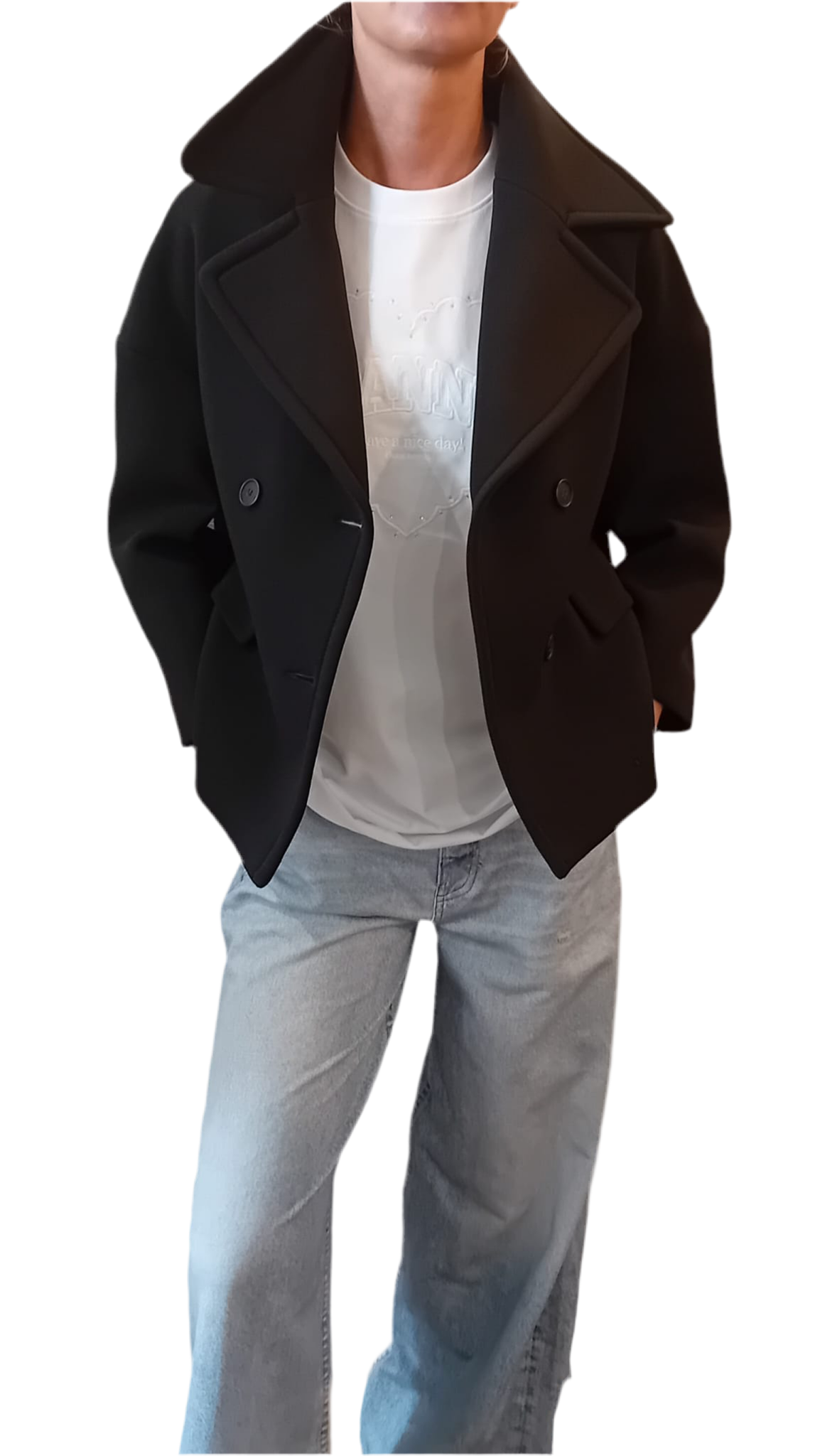 Black Label Peacoat Short Jacket