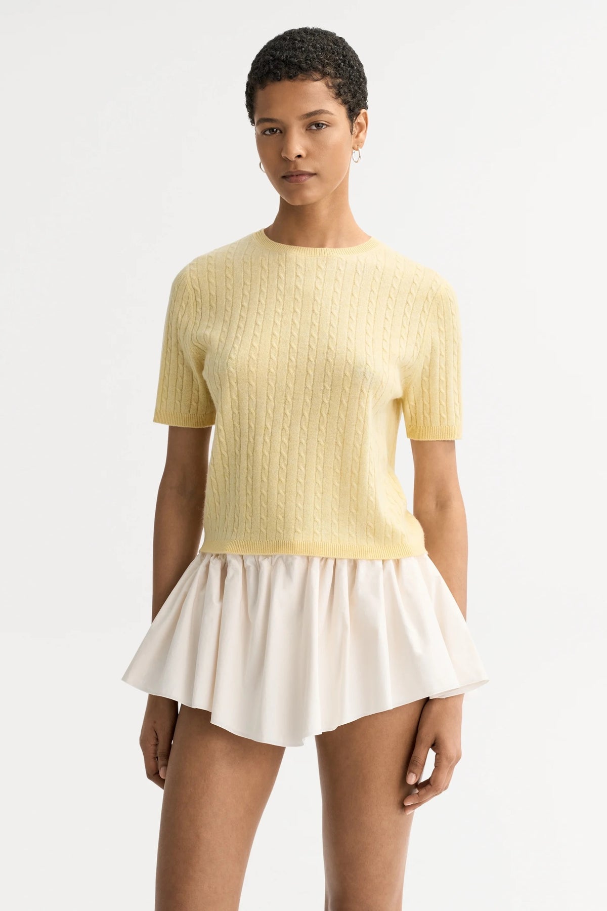 Soft Goat Cable Knit Top