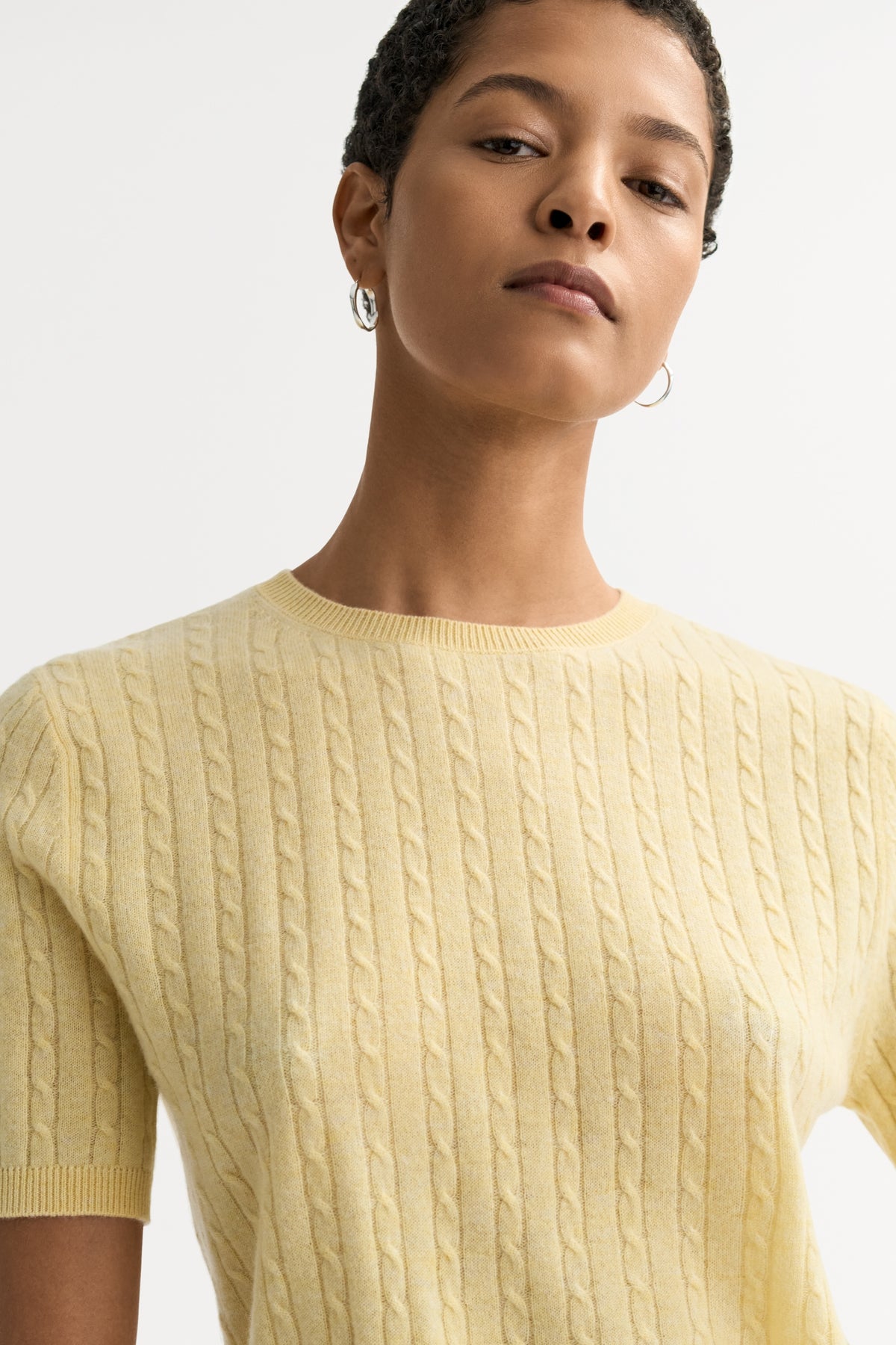 Soft Goat Cable Knit Top