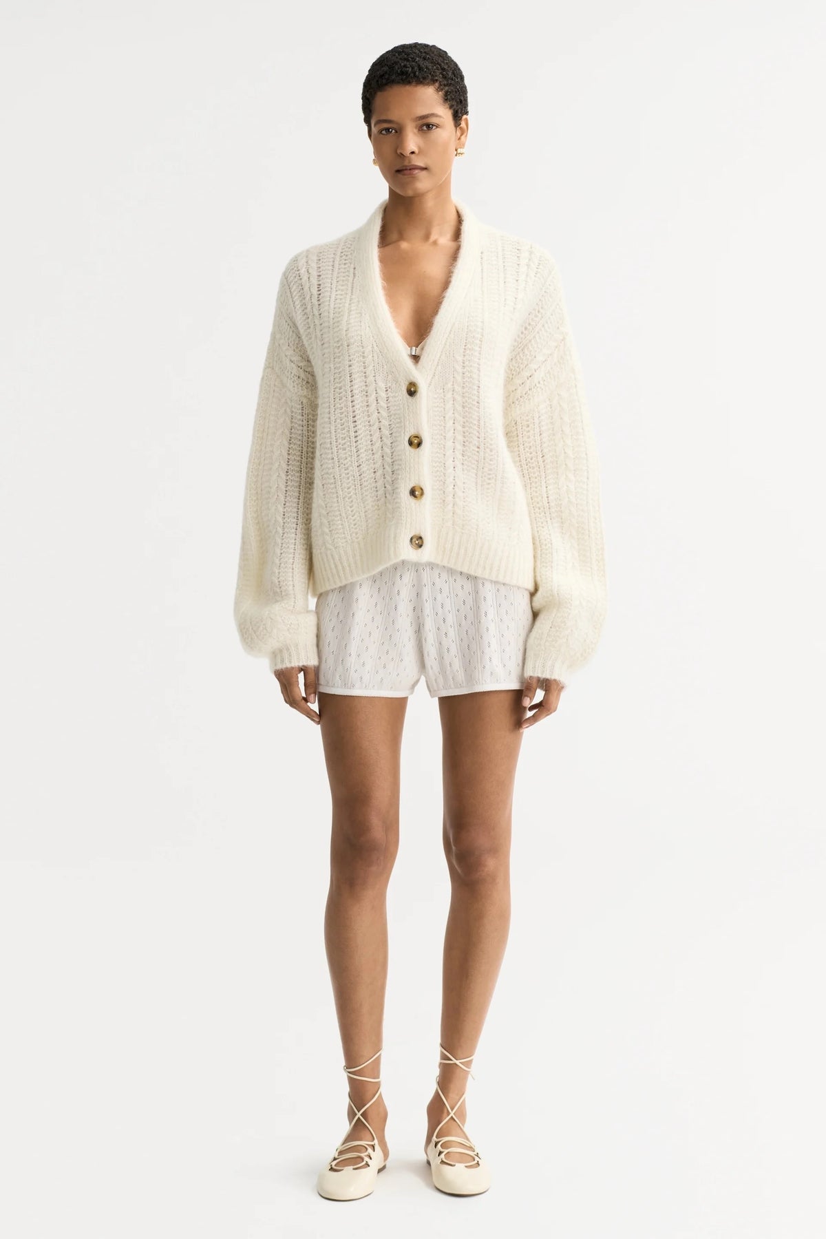 Soft Goat Silk Knit Cardigan