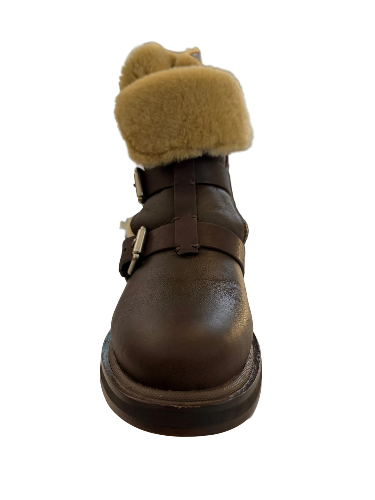 Rag & Bone Shearling RB Moto Buckle Boot
