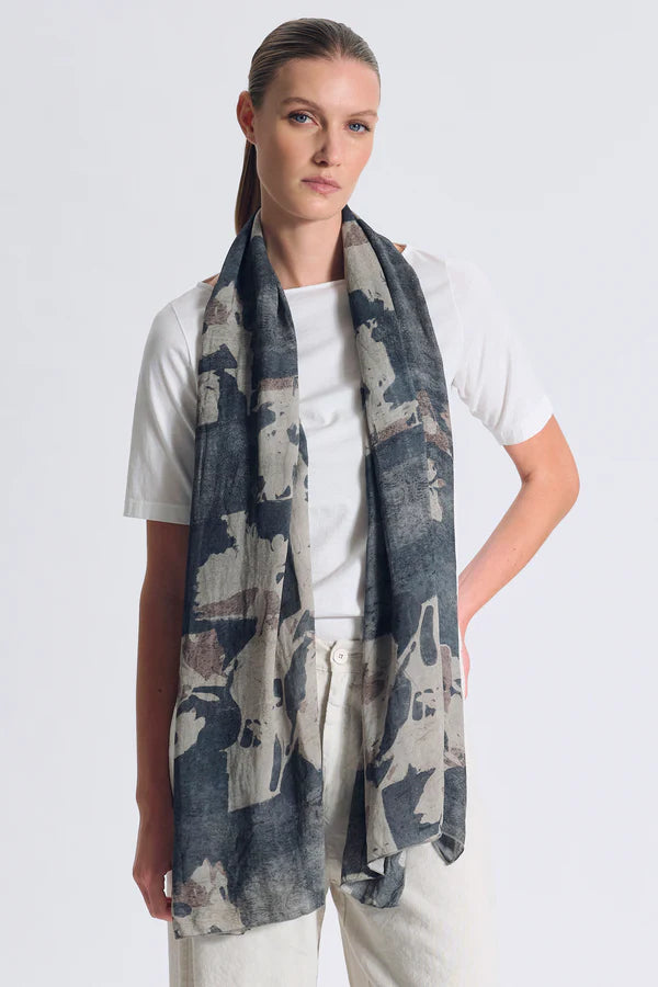 Transit Printed viscose georgette scarf