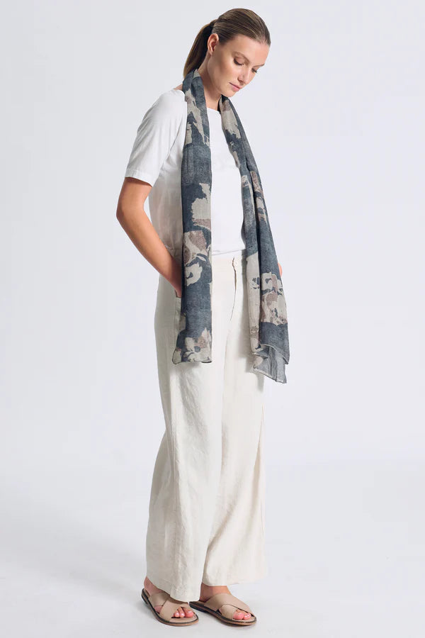 Transit Printed viscose georgette scarf