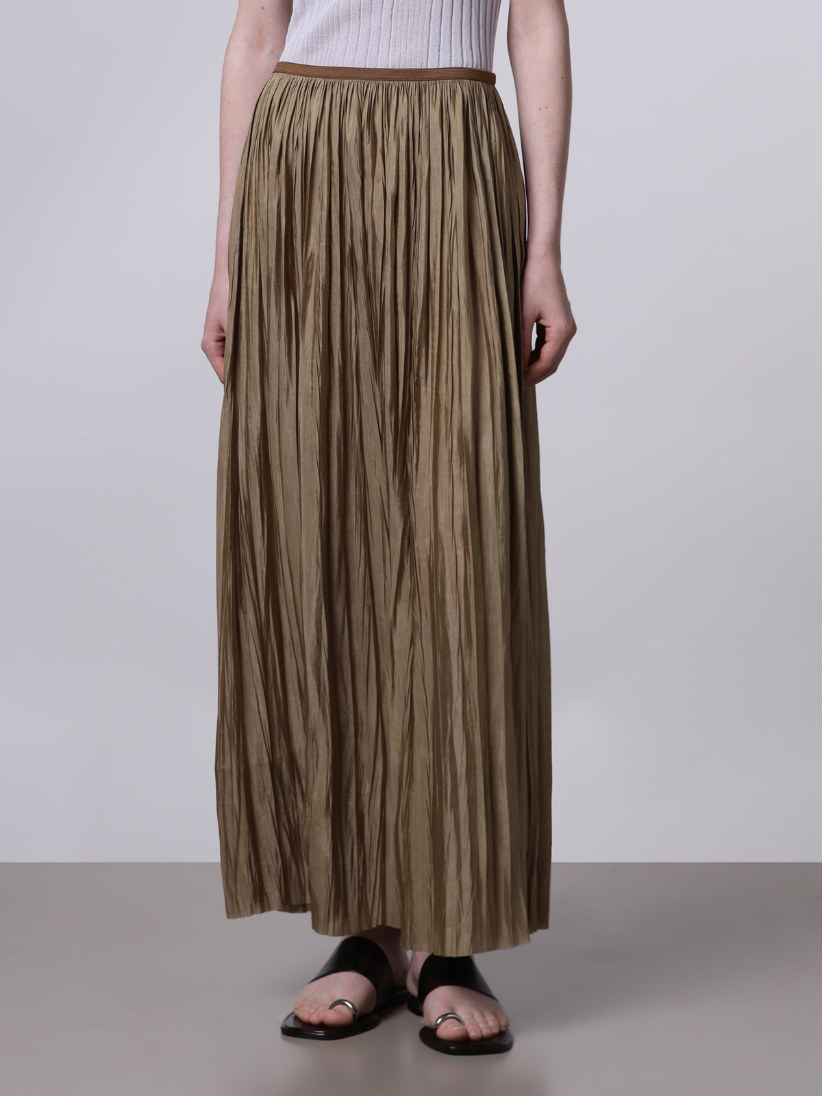 Roberto Collina Plissé long skirt