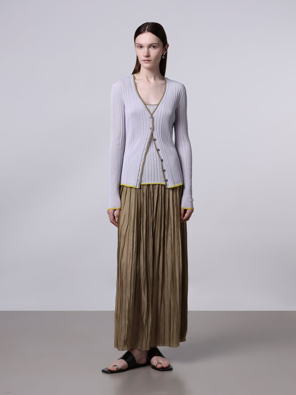Roberto Collina Plissé long skirt