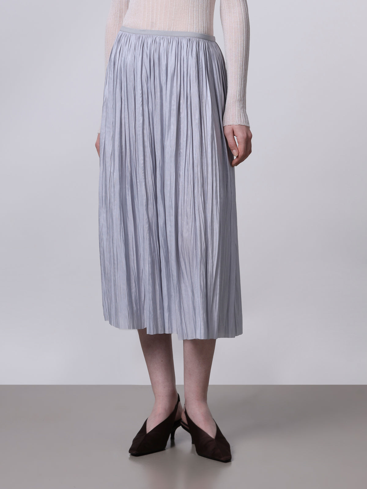 Roberto Collina Plissé midi skirt