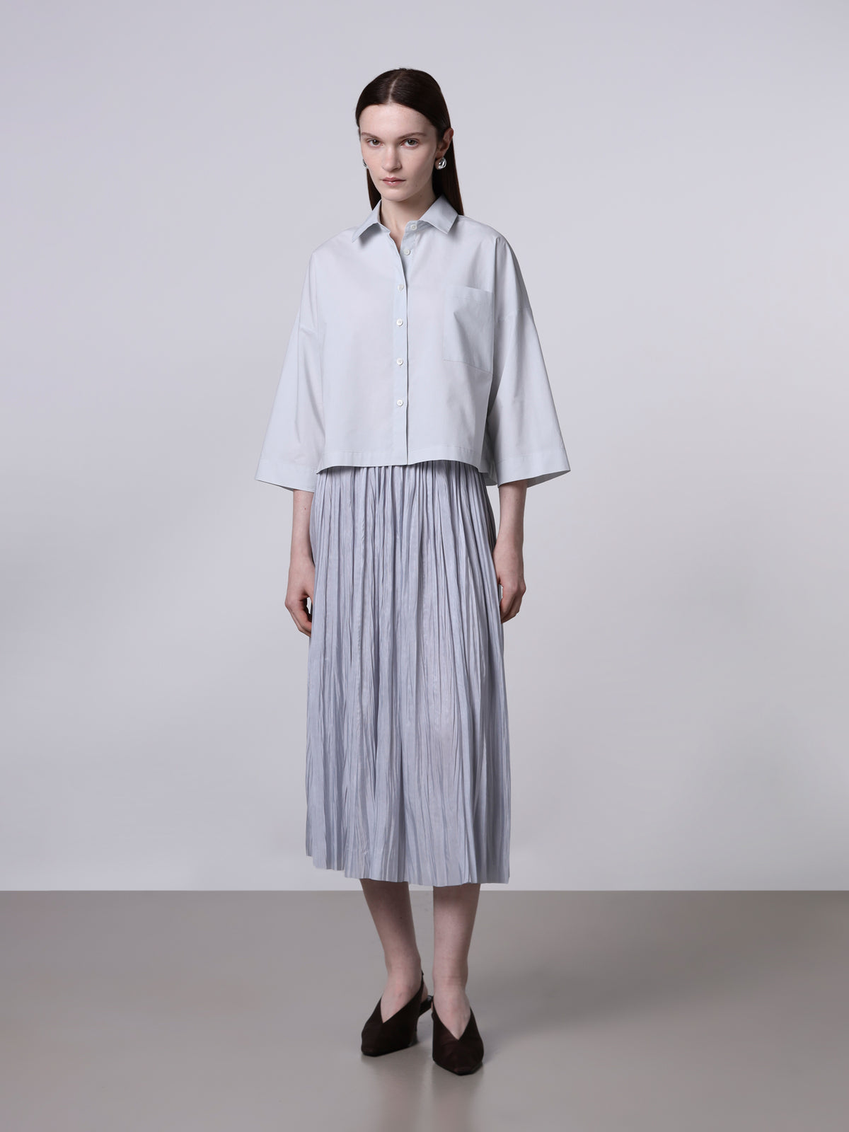 Roberto Collina Plissé midi skirt