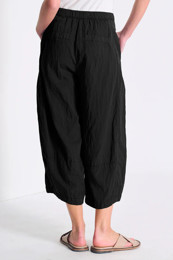 Transit Wide-leg cropped trousers in silk blend with elastic waistband on the back