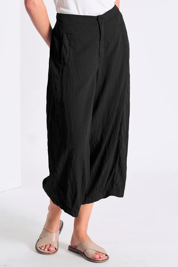 Transit Wide-leg cropped trousers in silk blend with elastic waistband on the back