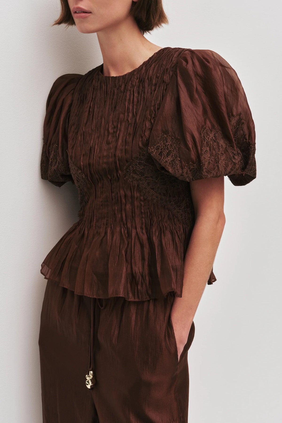 AJE OPHELIA LACE TOP
