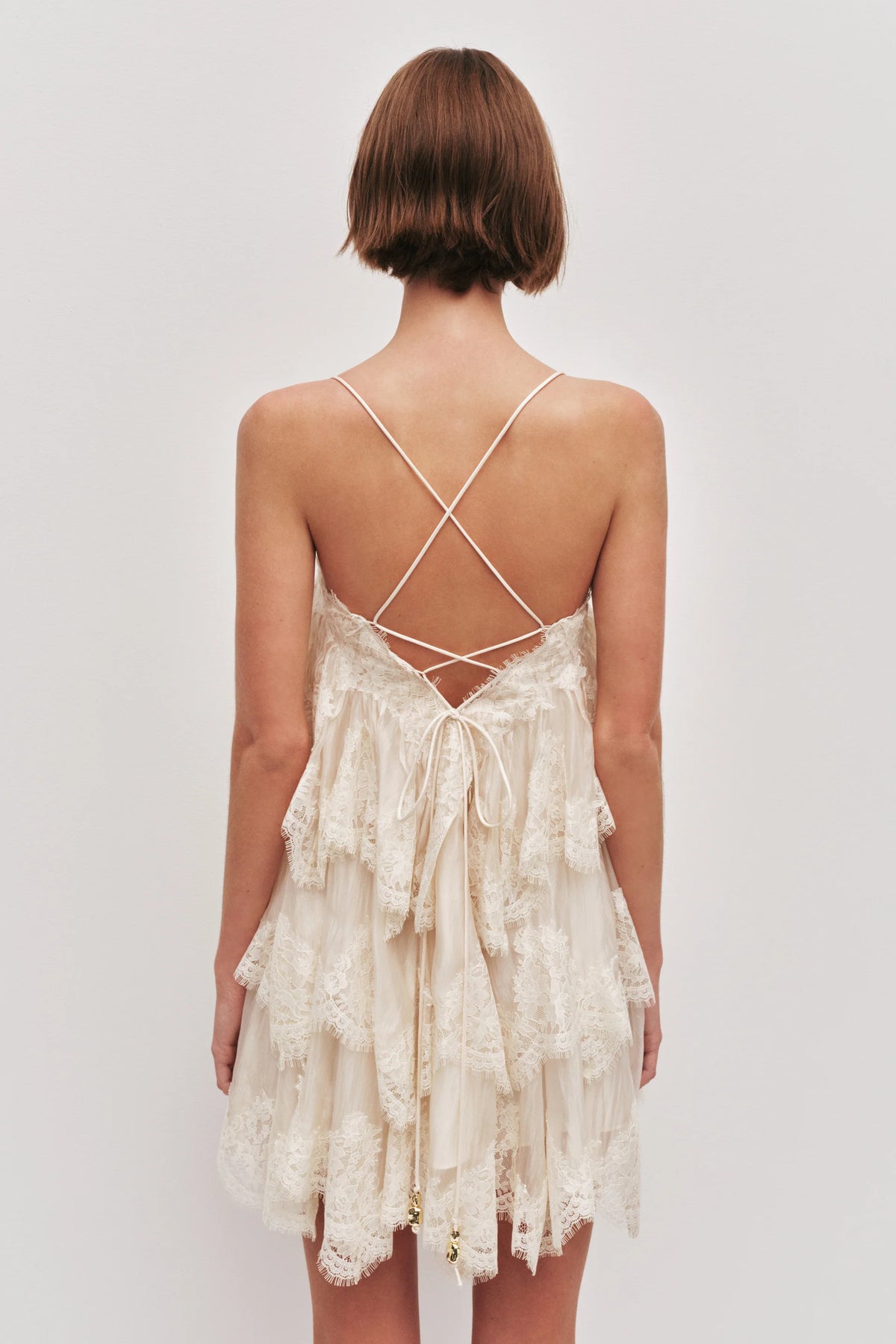 AJE OPHELIA LACE MINI DRESS