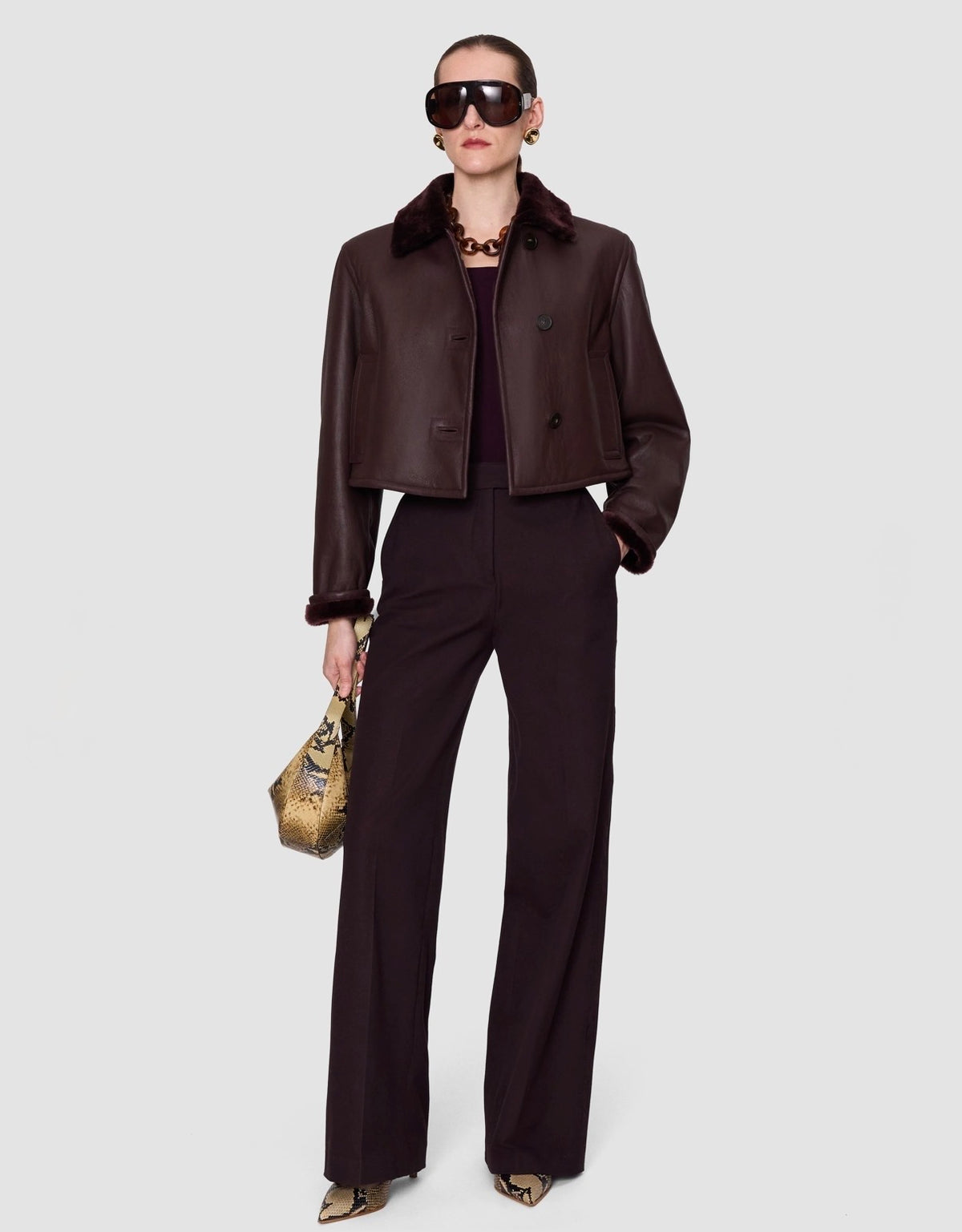 Joseph Yukio-Pant-Gabardine stretch