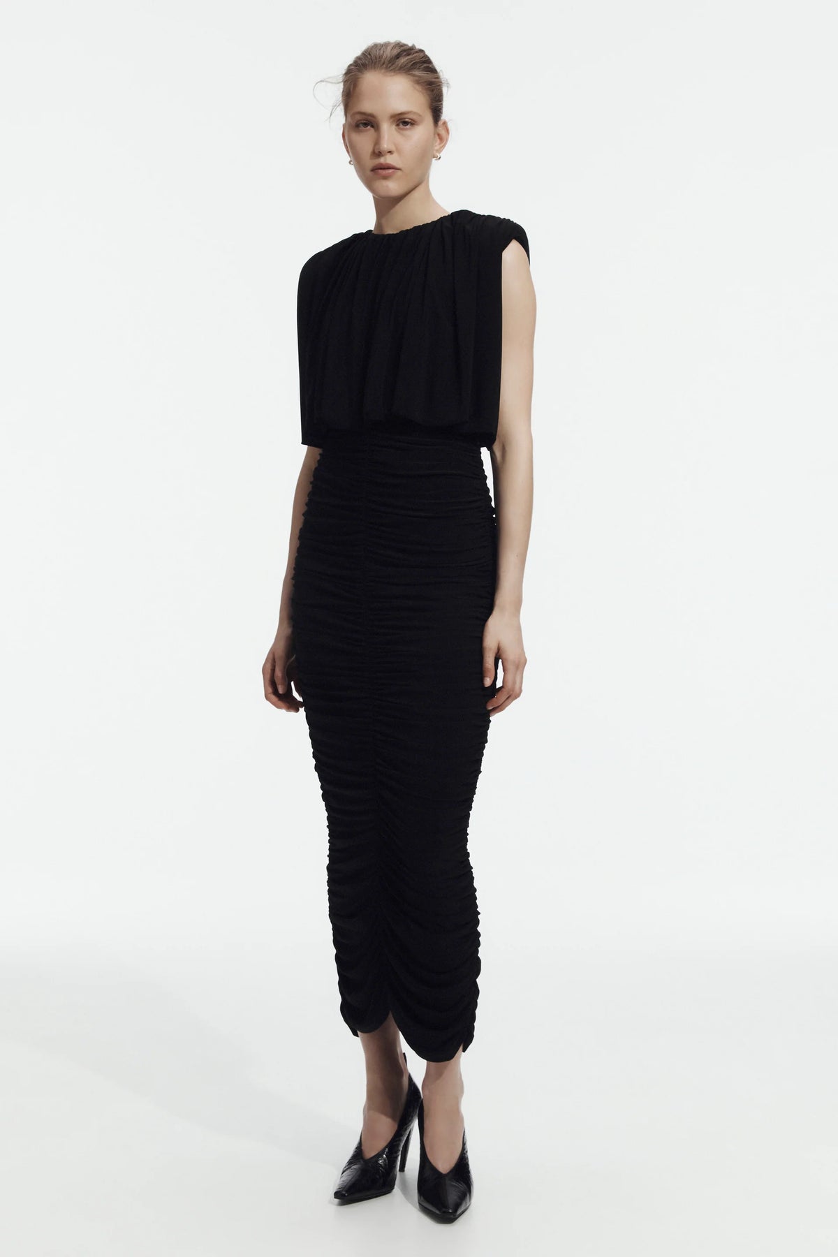 AJE LUNARIA JERSEY MIDI DRESS