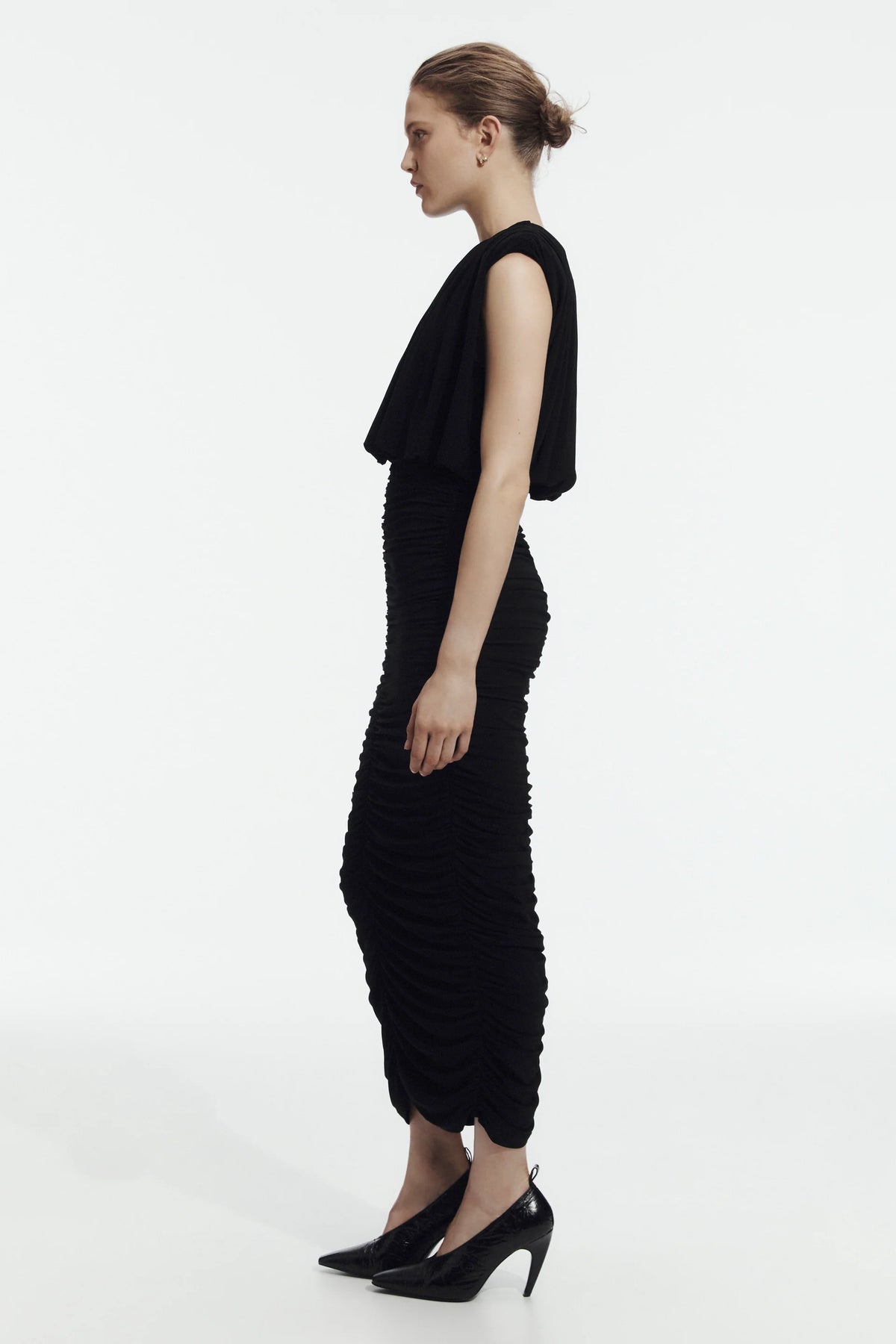 AJE LUNARIA JERSEY MIDI DRESS