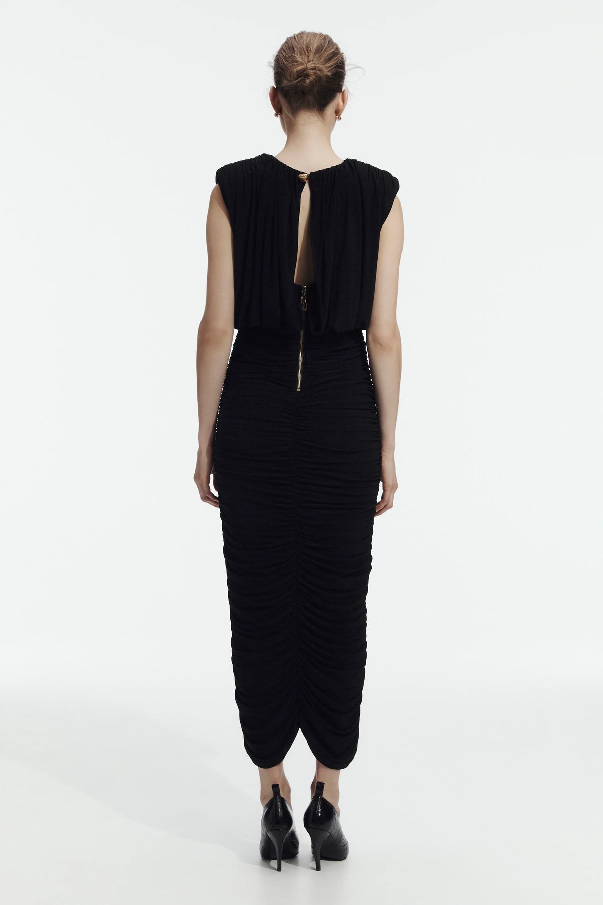 AJE LUNARIA JERSEY MIDI DRESS
