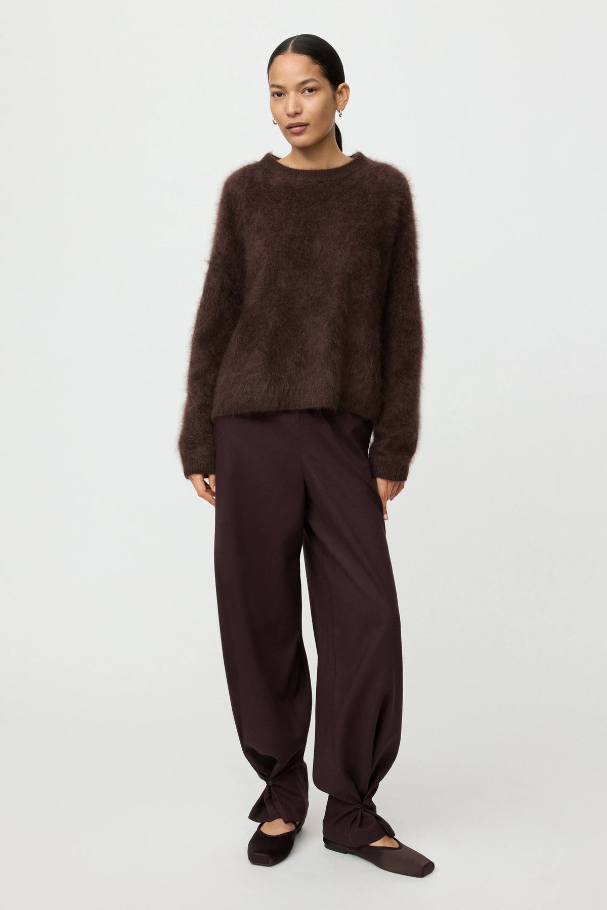 Soft Goat Brushed Boyfriend Crewneck