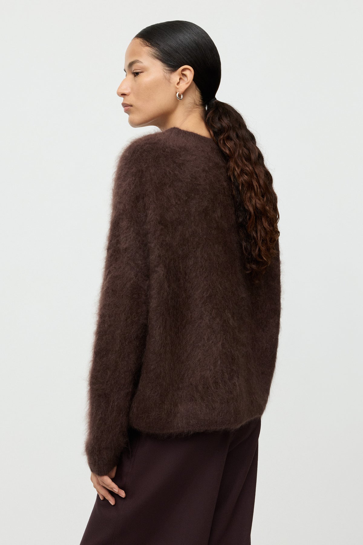 Soft Goat Brushed Boyfriend Crewneck