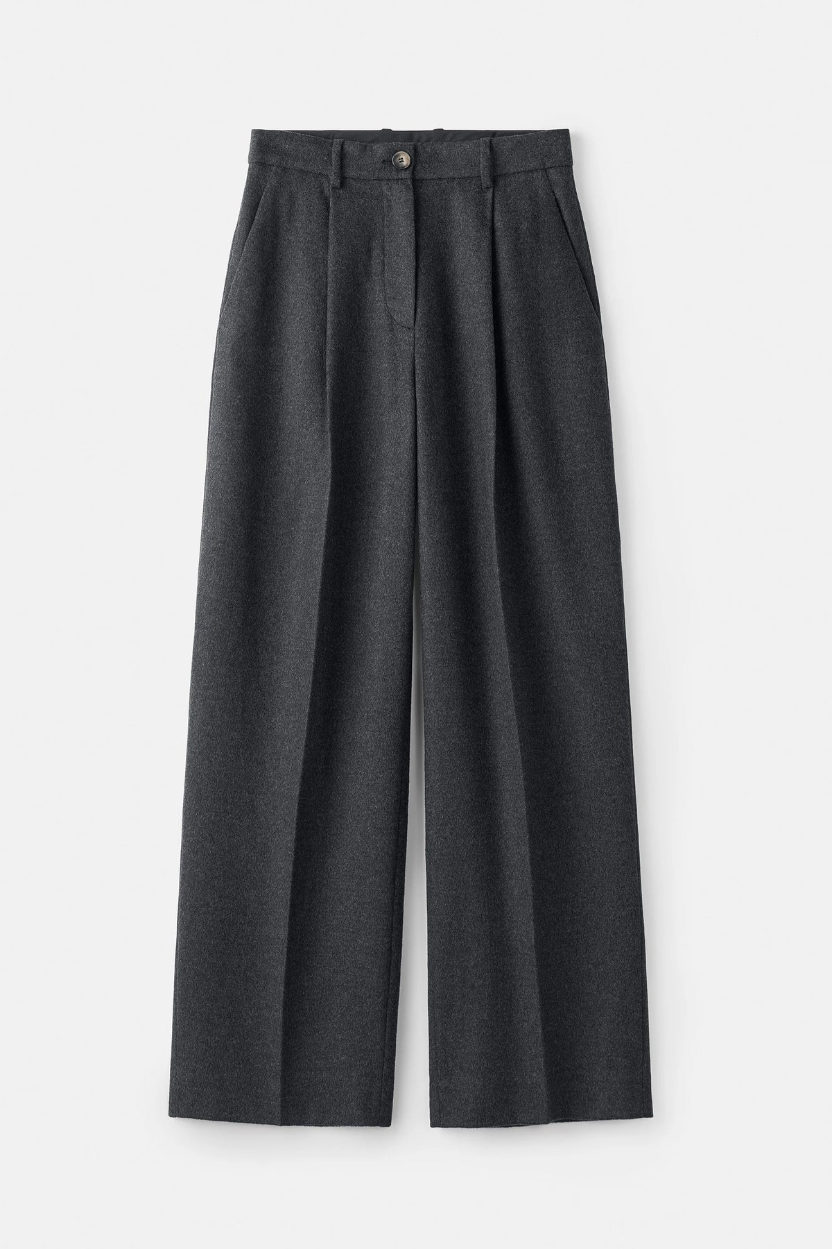 Soft Goat Wide Pleat Trousers