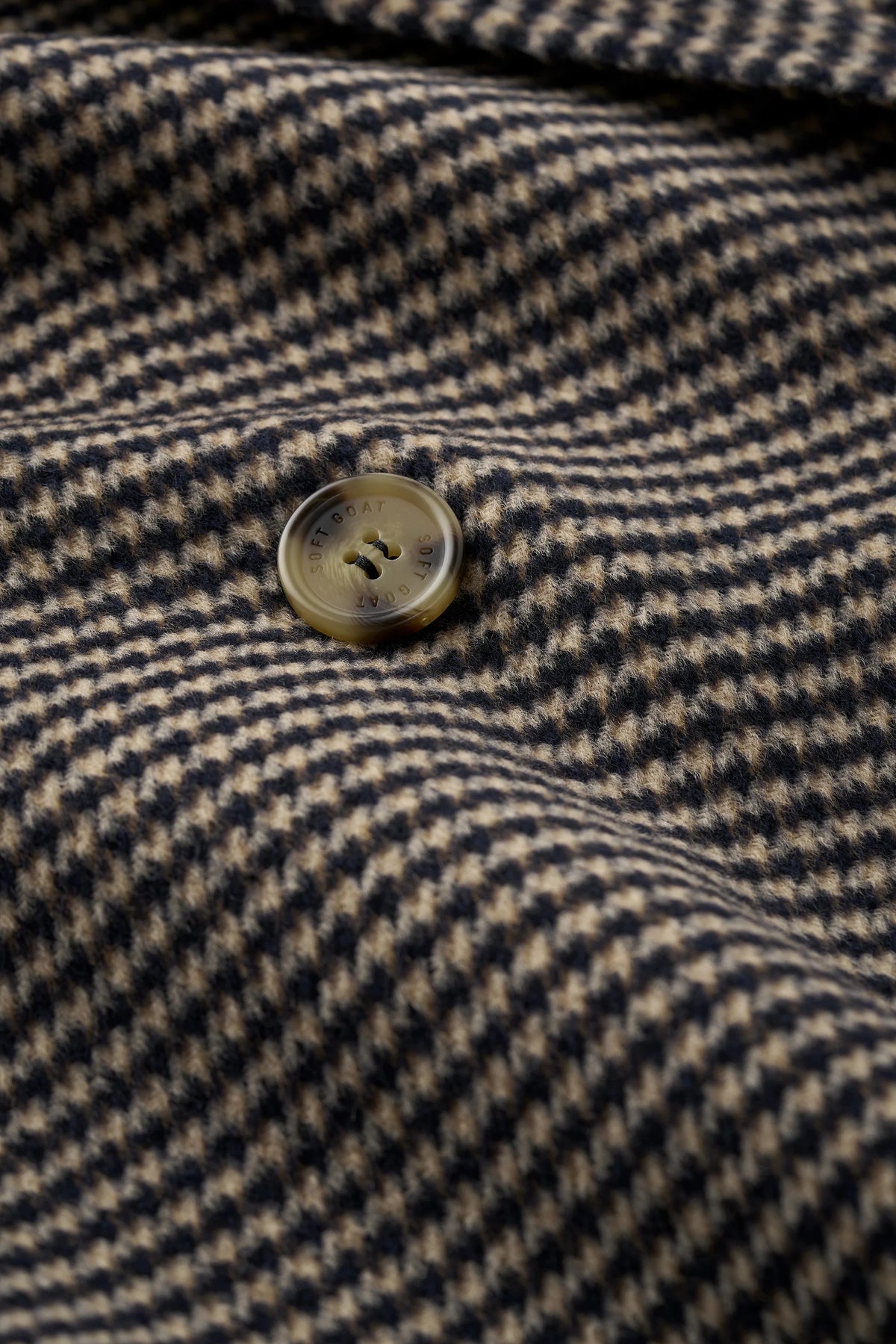 Soft Goat Oversized Houndstooth Coat